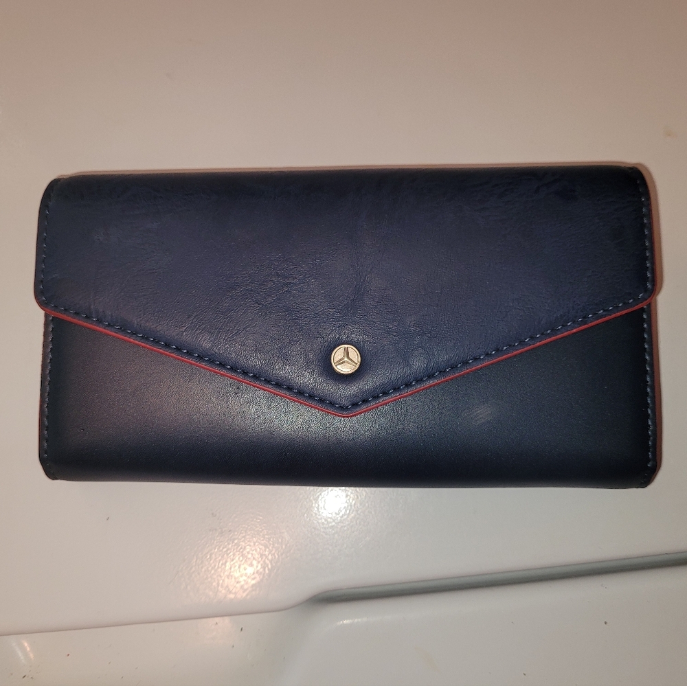 Mercedes Benz navy leather wallet.